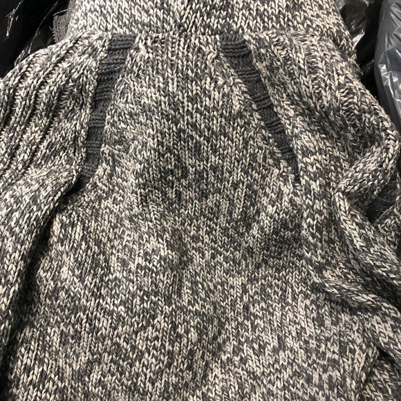 Energie mens made in Italy Sherpa hoodie zip up knit jacket - Picture 6 of 8